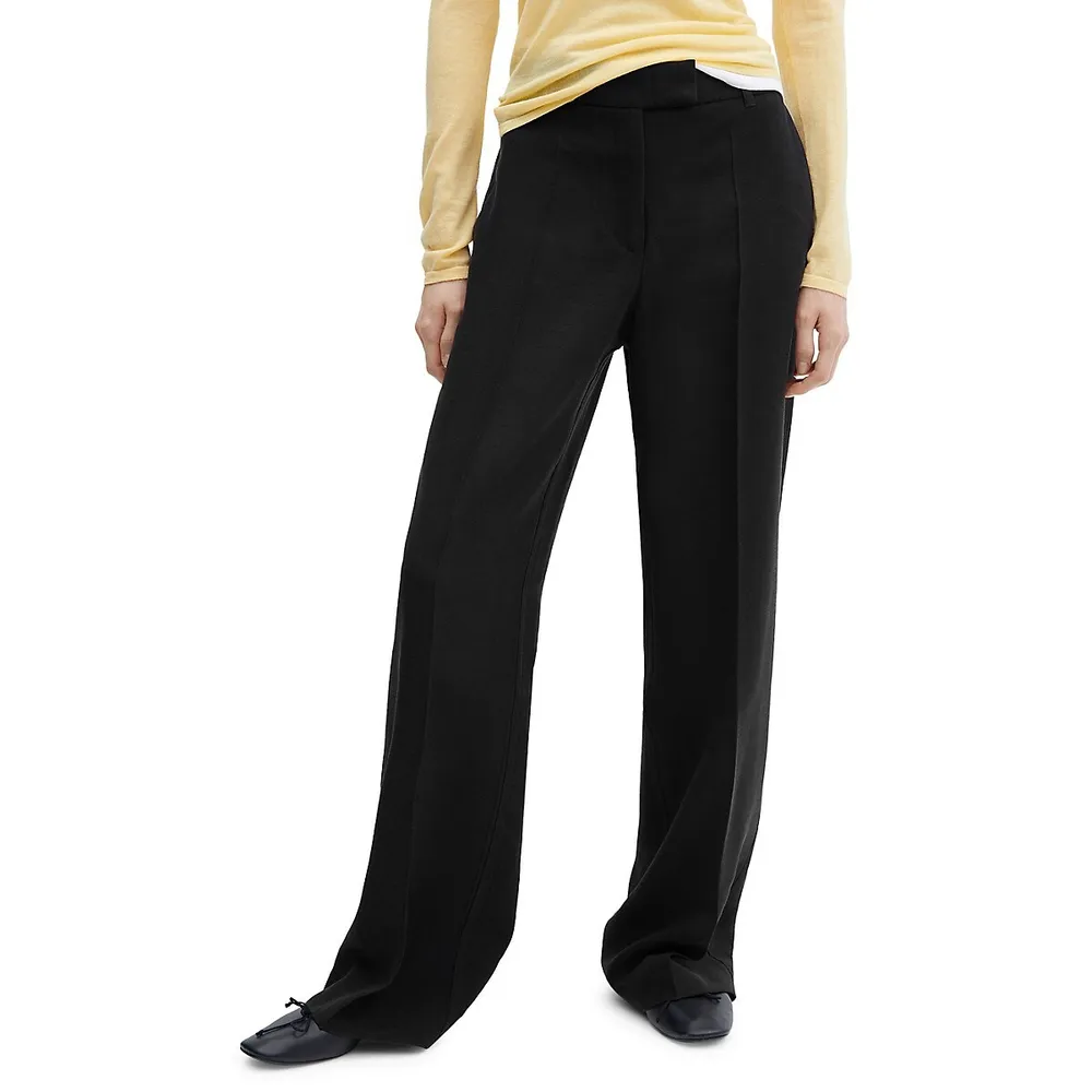 Low-Waist Wide-Leg Trousers