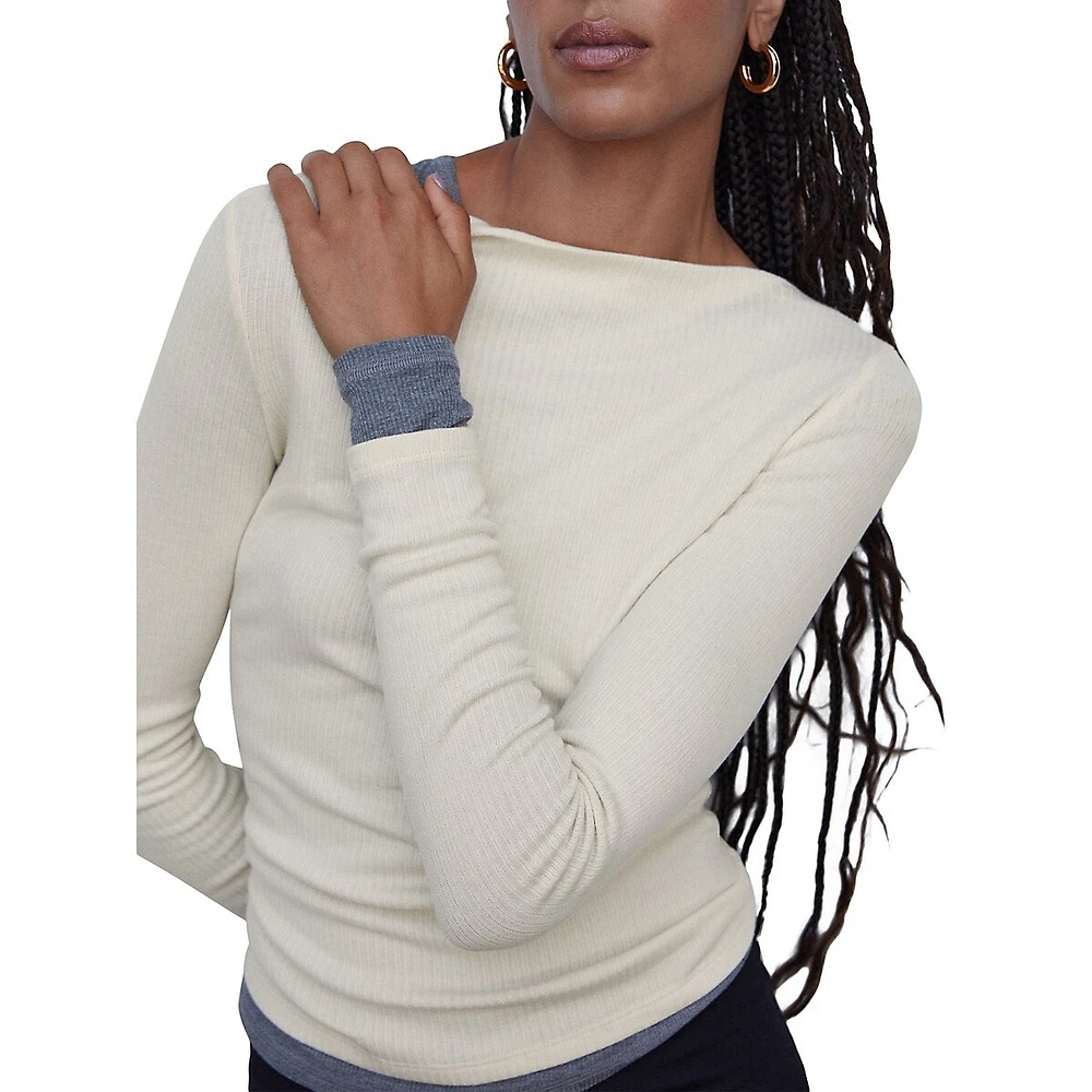 Boatneck Knit Top