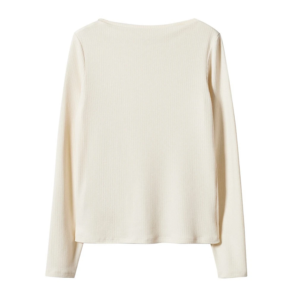 Boatneck Knit Top