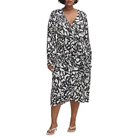 Robe portefeuille à imprimé Romina