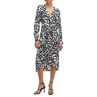Robe portefeuille à imprimé Romina