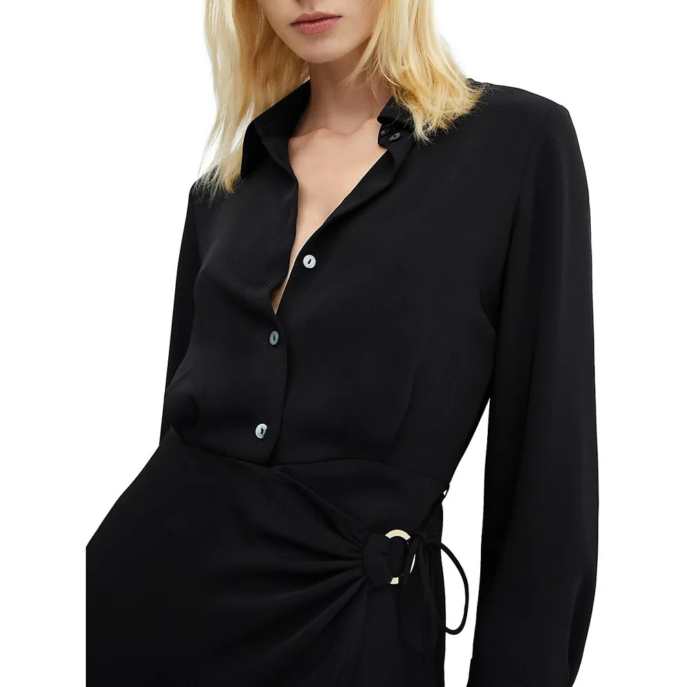 Ring-Tie Shirtdress