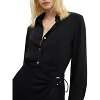 Ring-Tie Shirt Dress