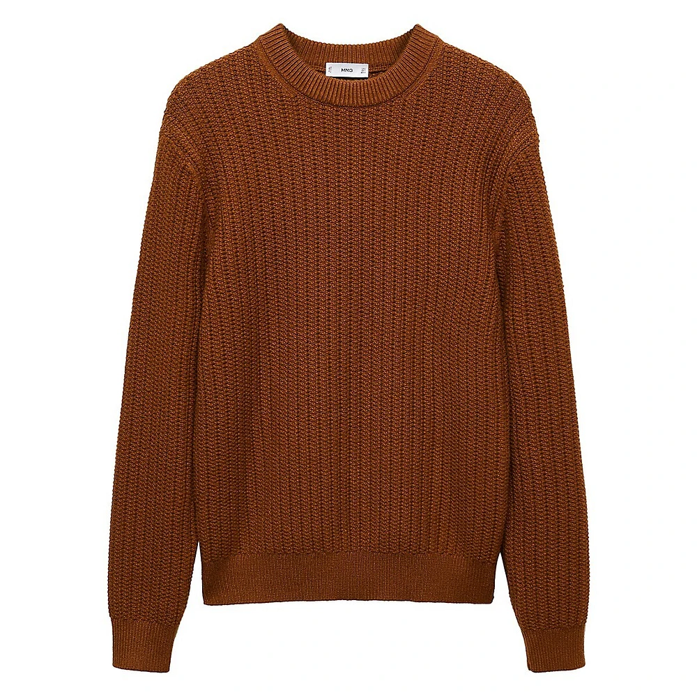 Champan Textured Crewneck Sweater