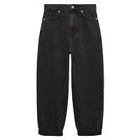 Jean ample à taille haute