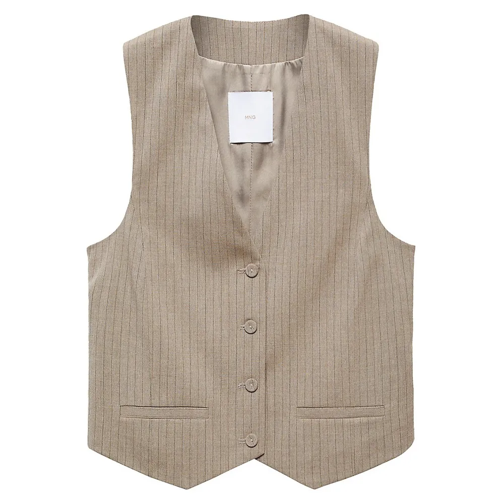 Pinstriped Suiting Vest