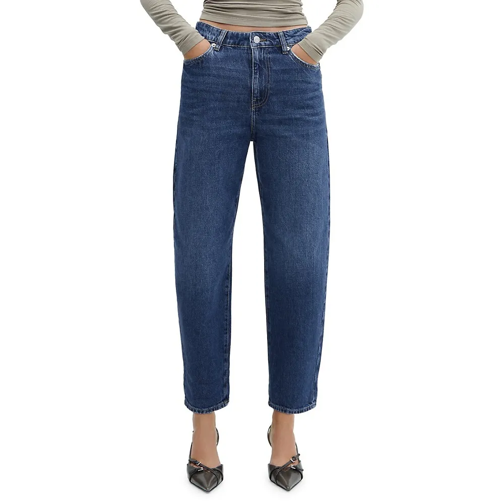 High-Waist Slouchy Jeans