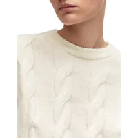Fitted Cable-Knit Sweater