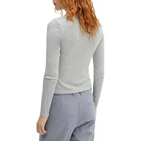 Ribbed Long-Sleeve T-Shirt