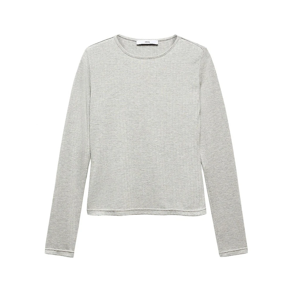 Ribbed Long-Sleeve T-Shirt