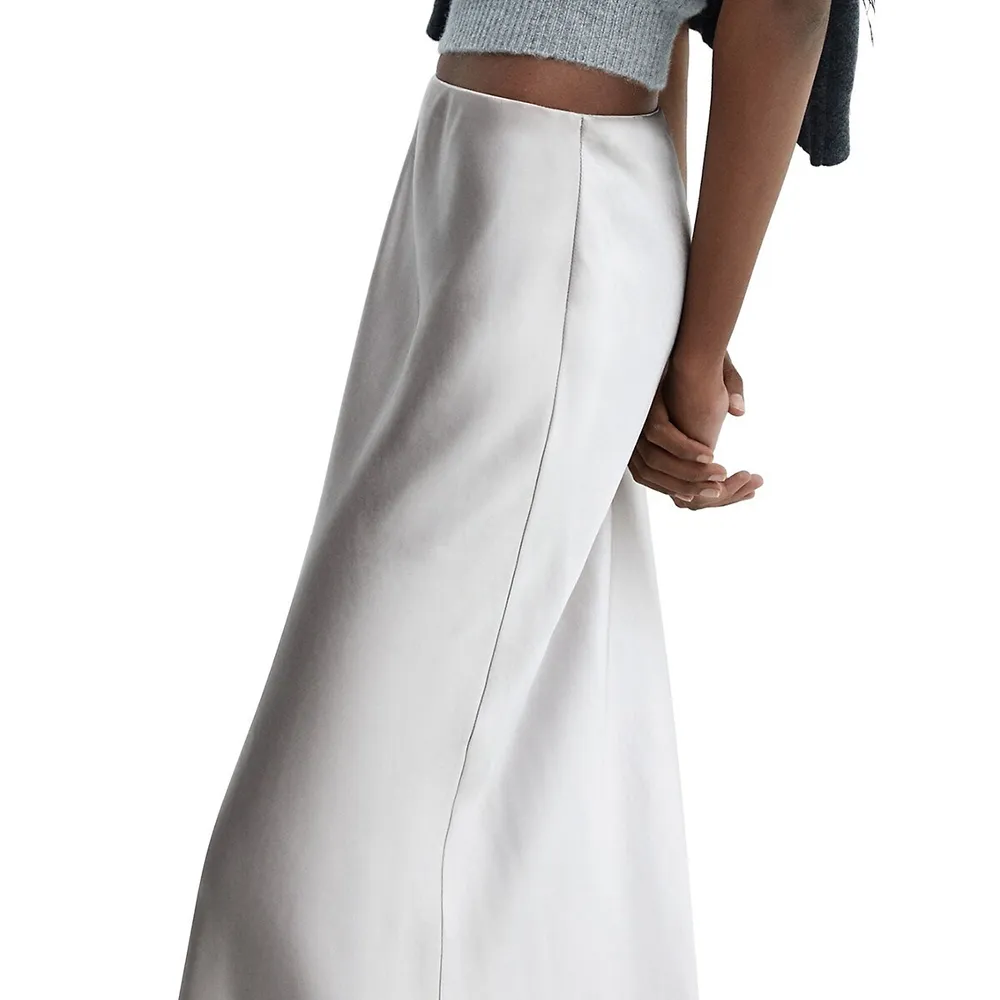 Midi Satin Skirt