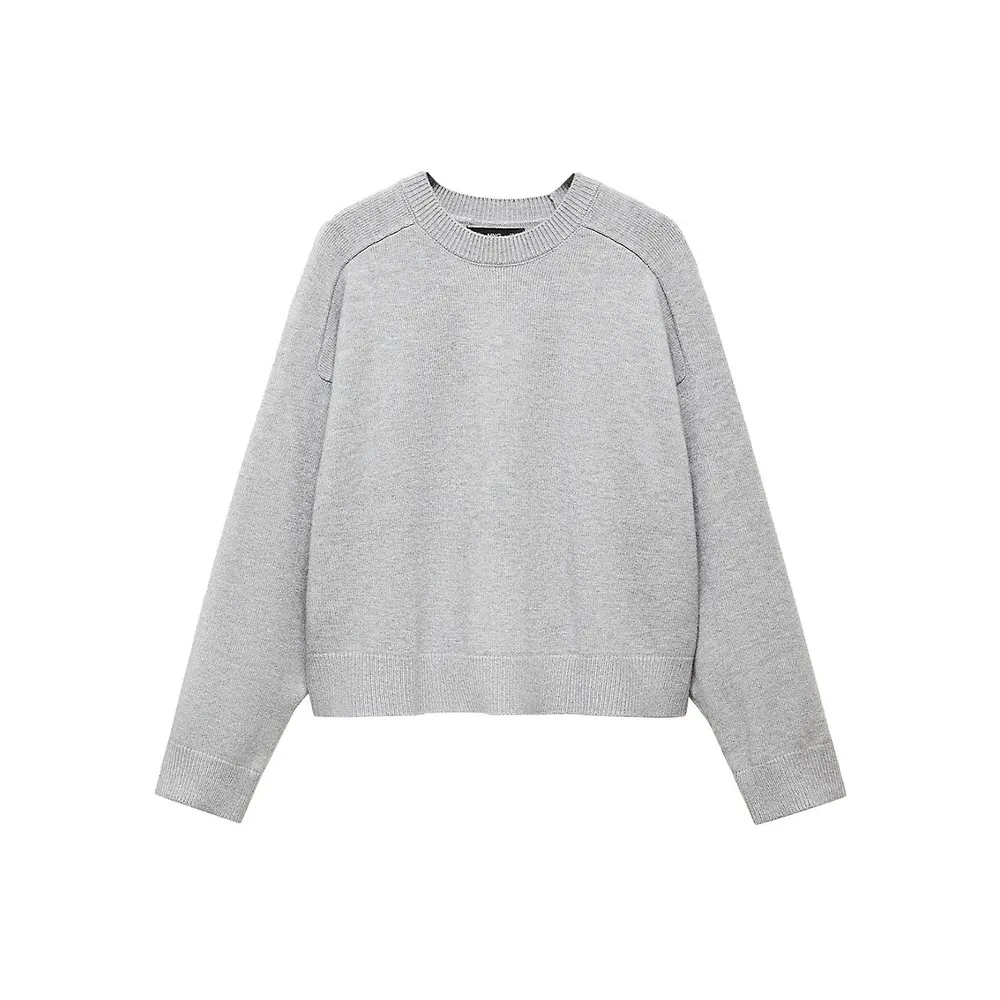 Seamed-Shoulder Sweater