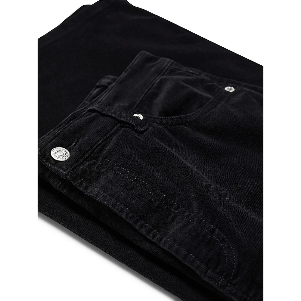 Mid-Rise Corduroy Pants