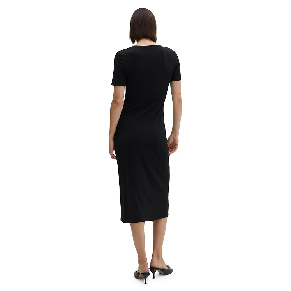 Side-Knot Midi Dress