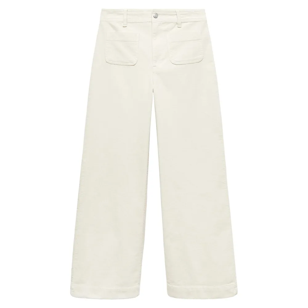 Corduroy Cropped Flared Pants