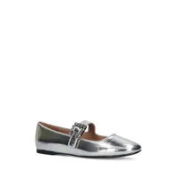 Essen Metallic Leather Ballerina Flats