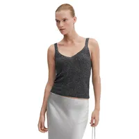 Lurex-Knit V-Neck Tank Top