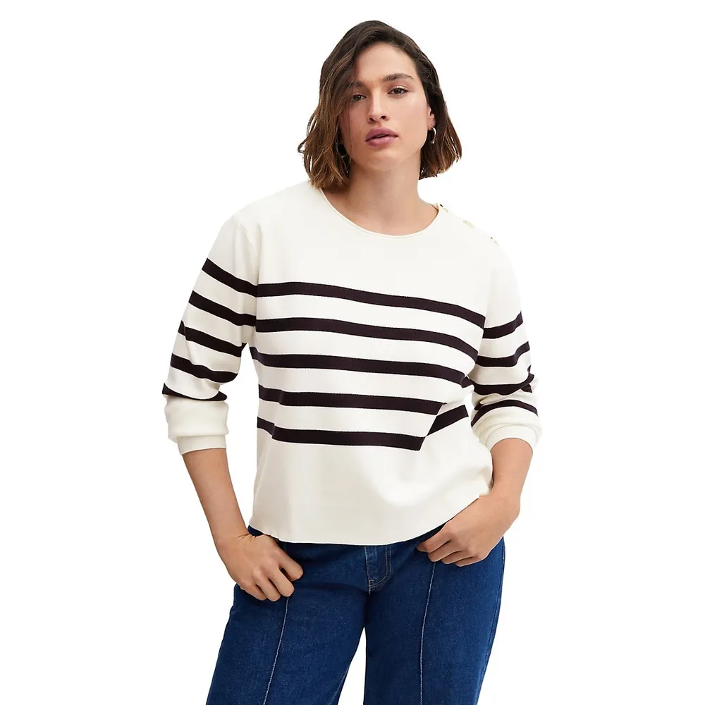 Shoulder-Button Sweater