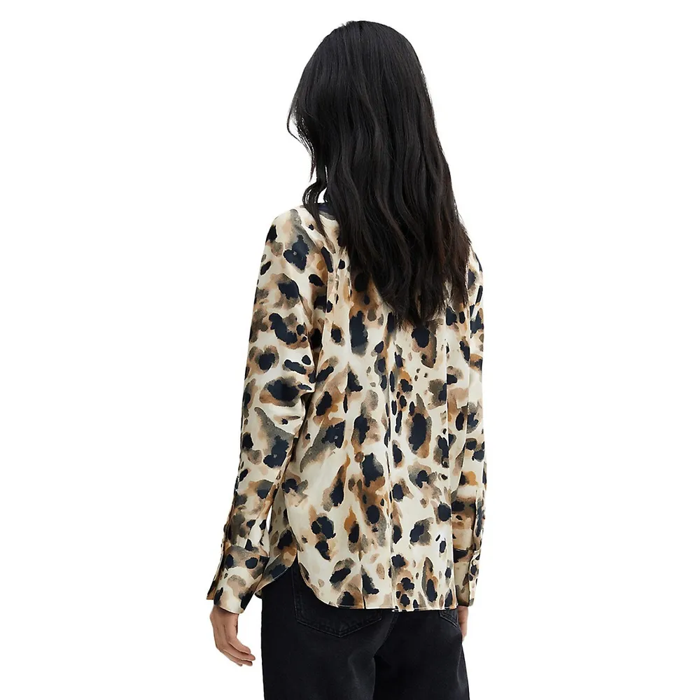 Camila Print Satin Shirt