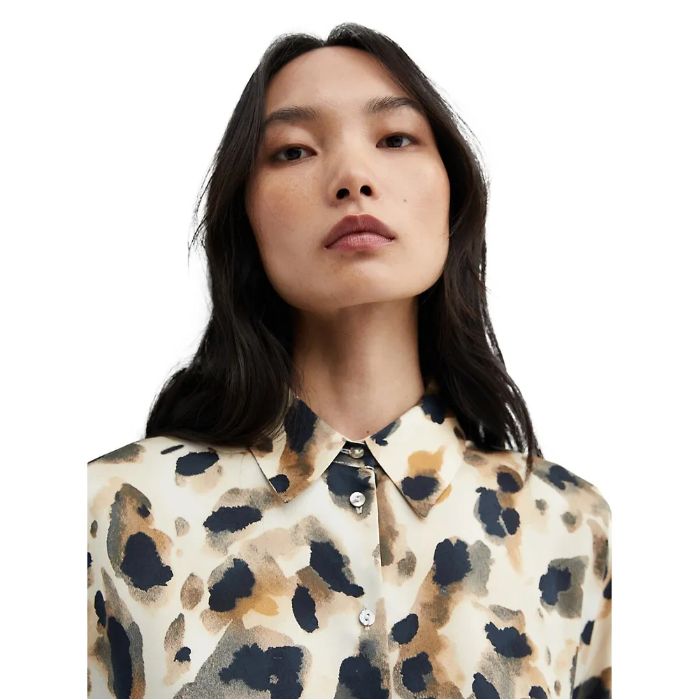 Camila Print Satin Shirt