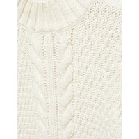 Braid-Knit Mockneck Sweater