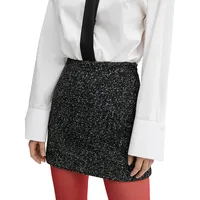 Marbled Tweed Skirt