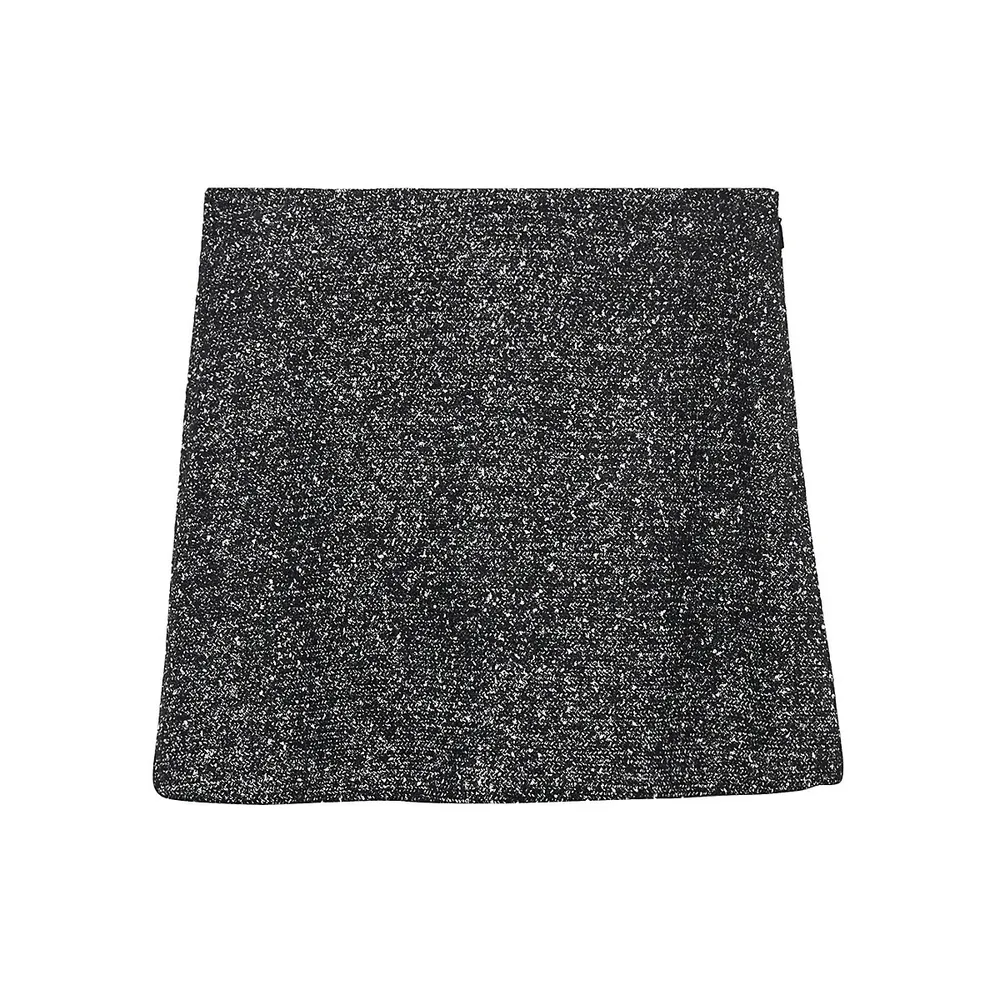 Marbled Tweed Skirt