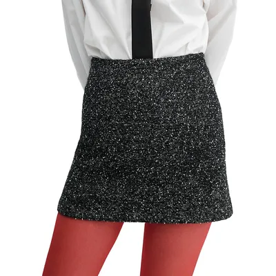 Marbled Tweed Skirt