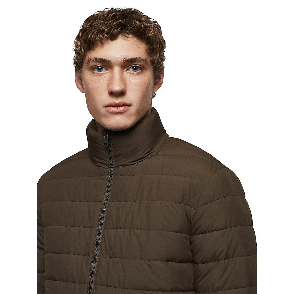 Borry Slim-Fit Quilted Stand-Collar Jacket