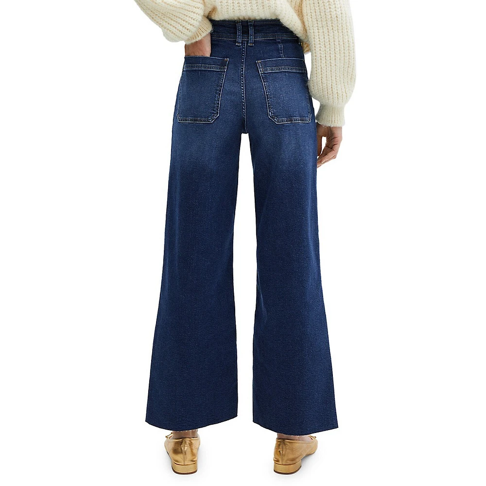 Catherin High-Waist Wide-Leg Culotte Jeans