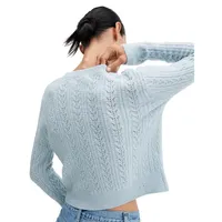 Sequin Pointelle-Stitch Sweater