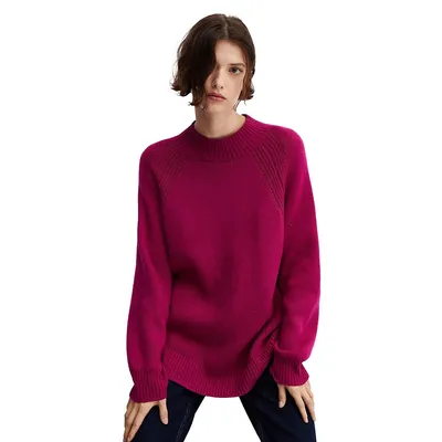 Oversized Mockneck Raglan Sweater