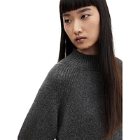 Oversized Mockneck Raglan Sweater