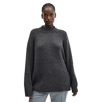 Oversized Mockneck Raglan Sweater