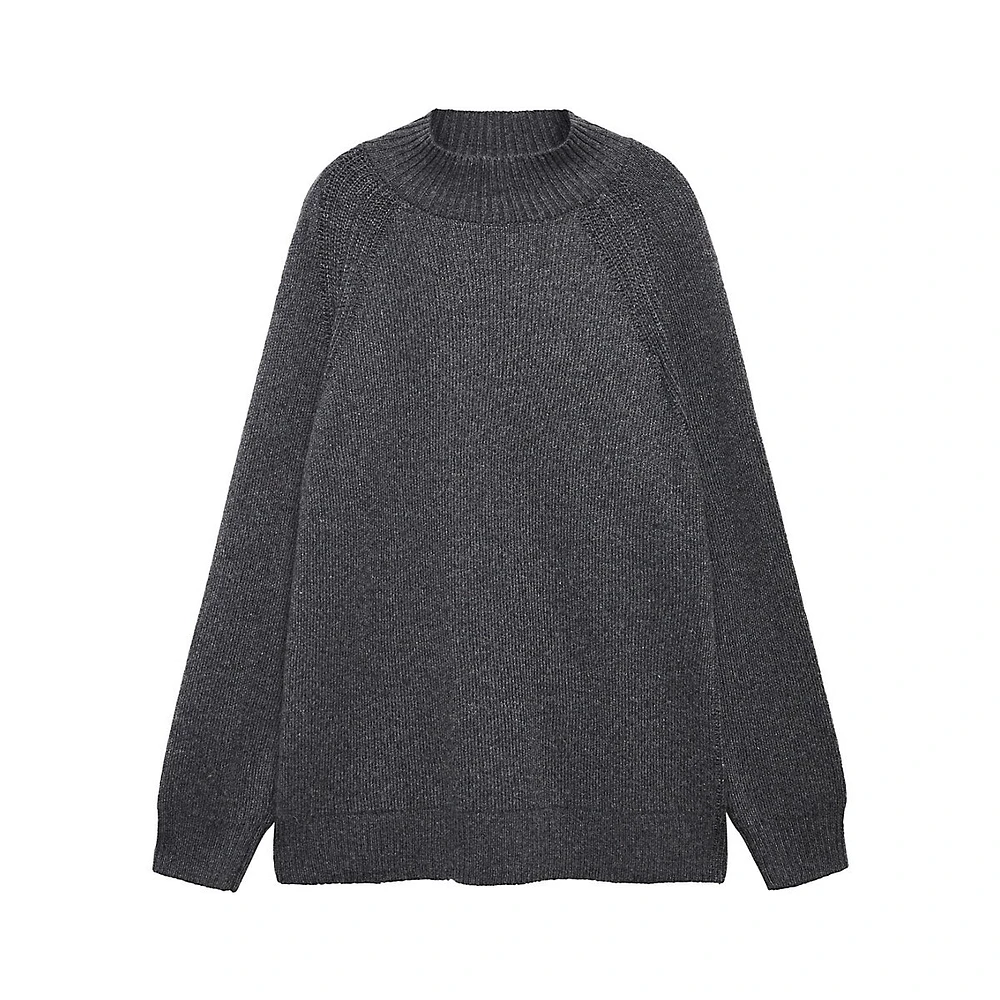 Oversized Mockneck Raglan Sweater