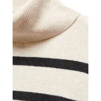 Breton Stripe Midi Turtleneck Sweater Dress