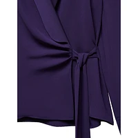 Tie-Front Wrap Blouse