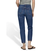 Jean court Mom Comfort à taille haute
