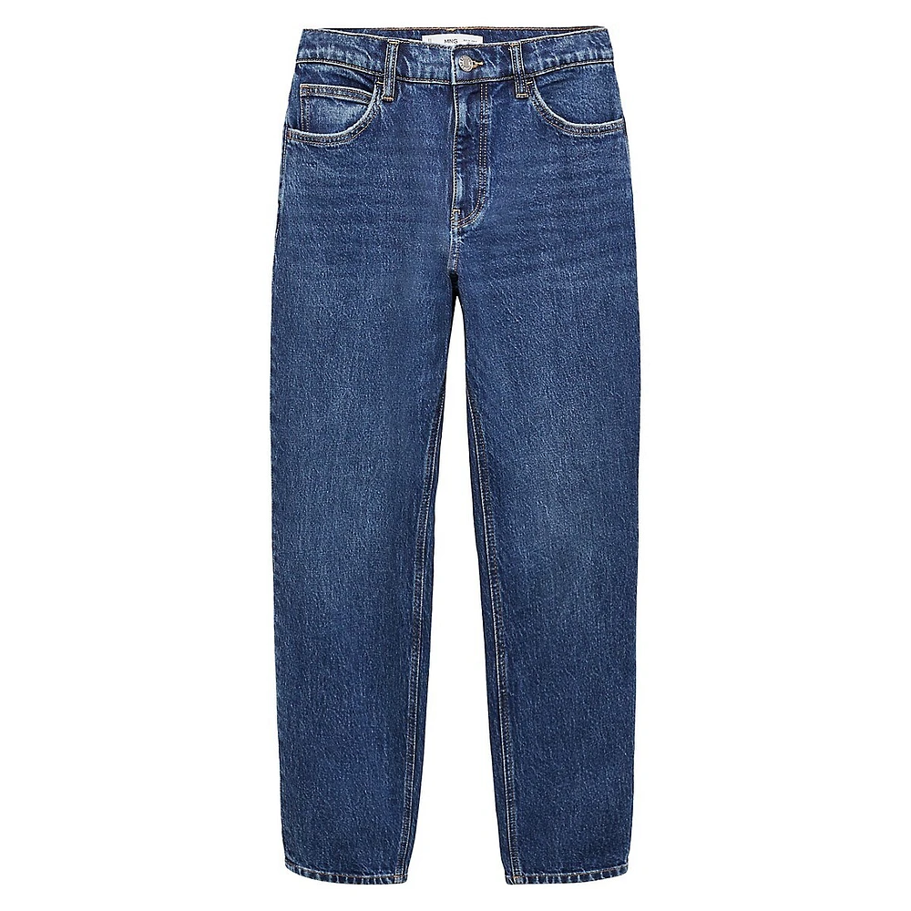 Jean court Mom Comfort à taille haute