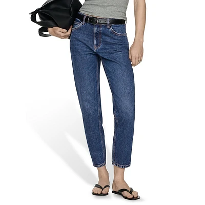 Jean court Mom Comfort à taille haute