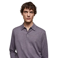 Tens Long-Sleeve Knit Polo Top