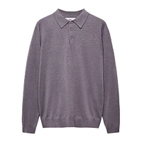 Tens Long-Sleeve Knit Polo Top