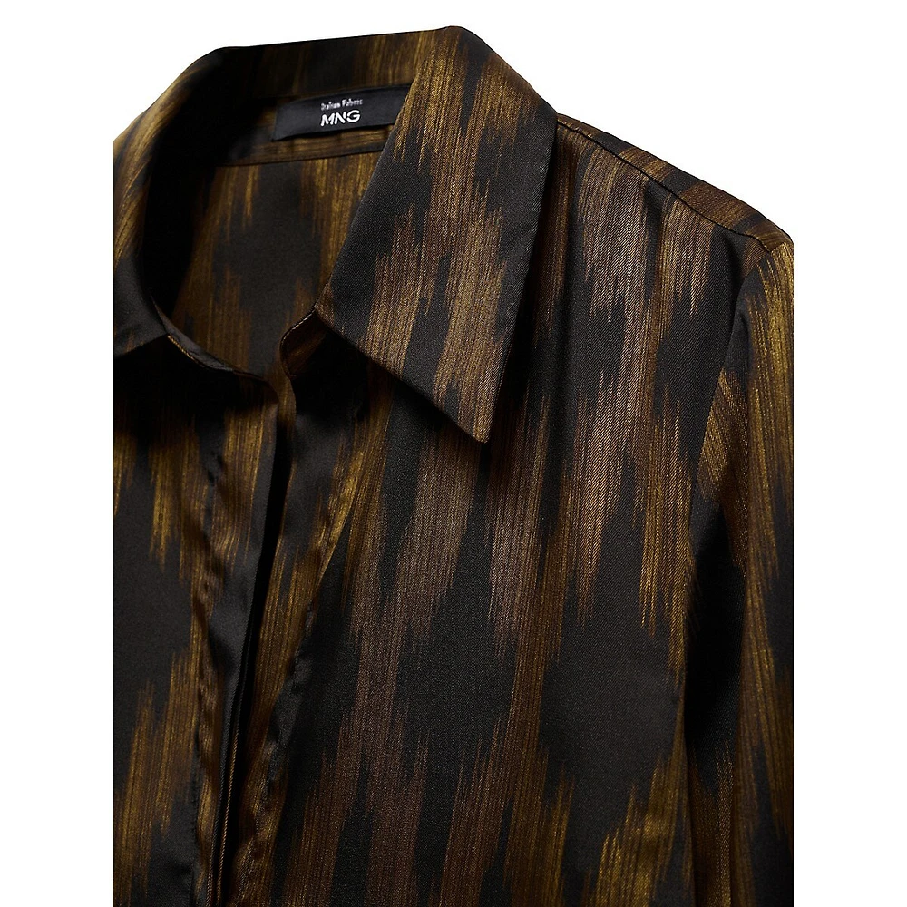 Print Satin Shirt