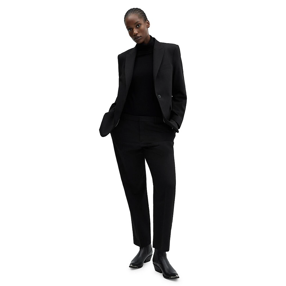 Straight-Leg Suit Trousers