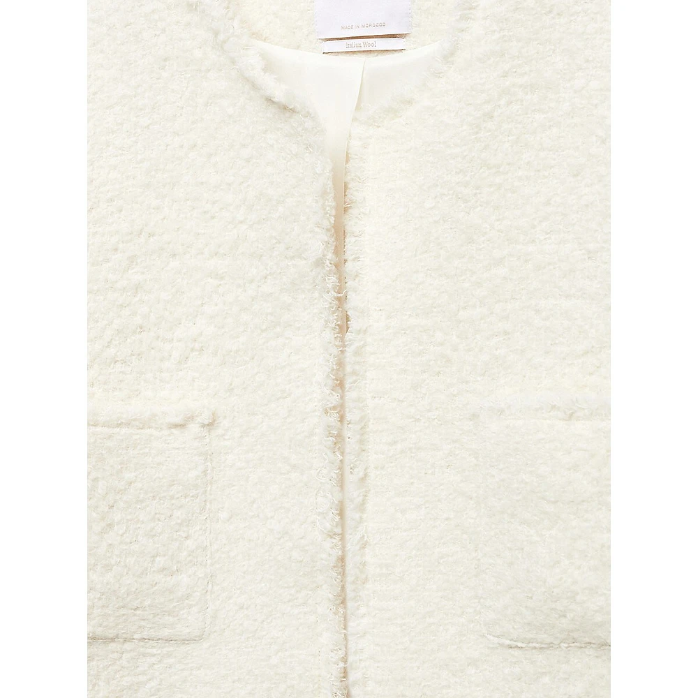 Open-Front Textured Jacket