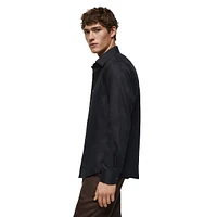 Parrot Linen Button-Down Shirt
