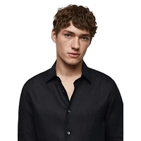 Parrot Linen Button-Down Shirt