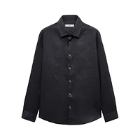 Parrot Linen Button-Down Shirt
