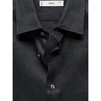 Parrot Linen Button-Down Shirt