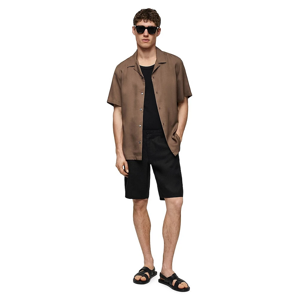 Carp Linen Bermuda Shorts